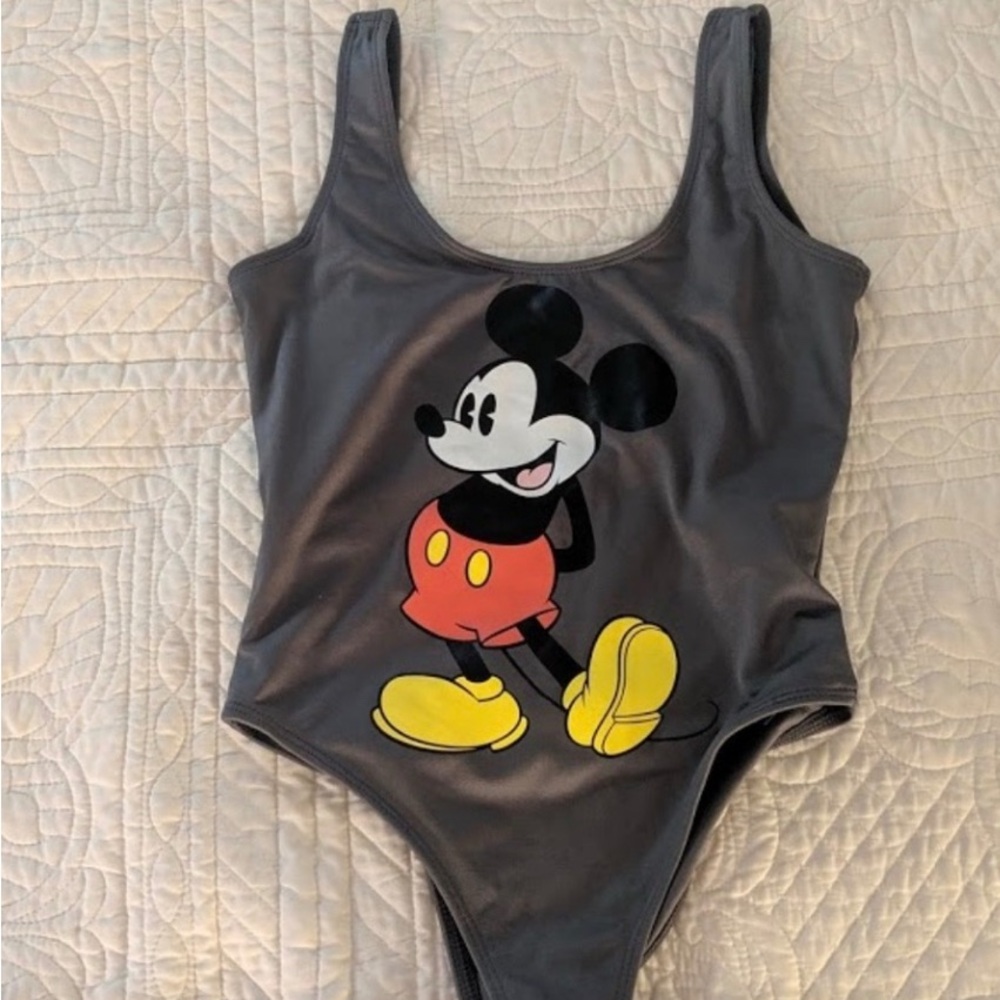 RARE. Vintage Mickey Mouse One piece bathing suit. Woman Small.